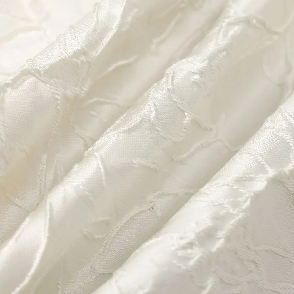 Rihoas Off White Jacquard Tie Strap Mini Dress - Picture 8 of 9